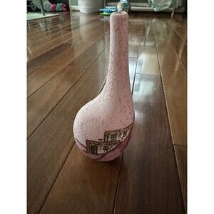 Signed BJ Gore Southwestern Vase 7 1/4” Tall Gold Inlay Vintage Ceramic Pottery